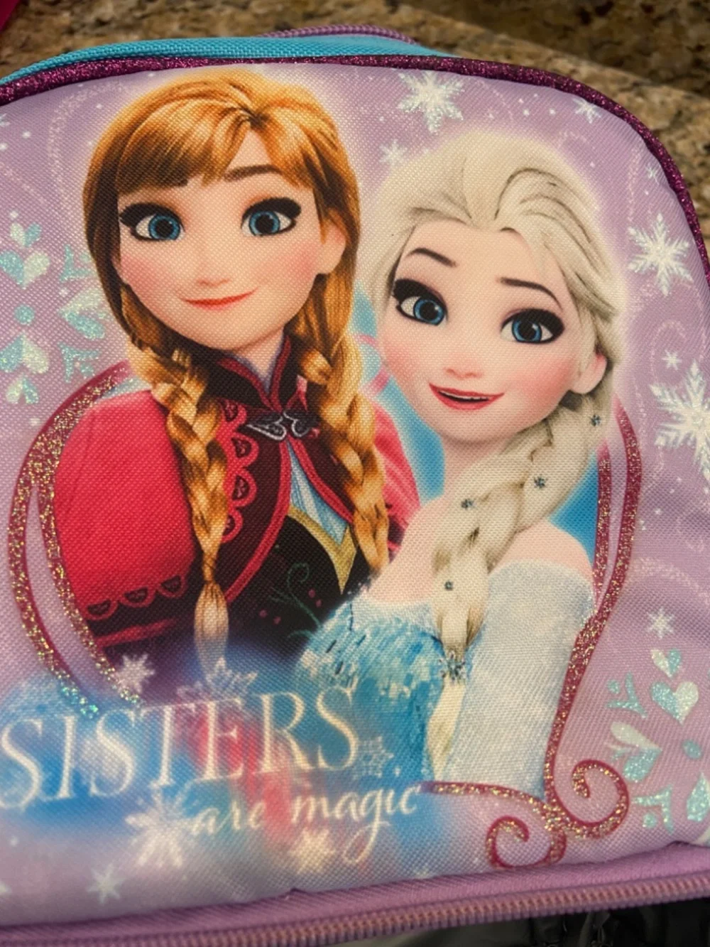 Like new! Disney Frozen  Elsa Anna Insulated Lunch Tote